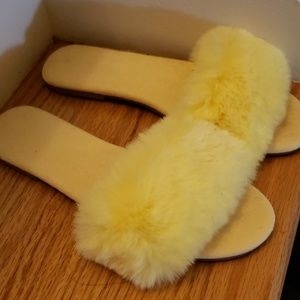 yellow house slippers
